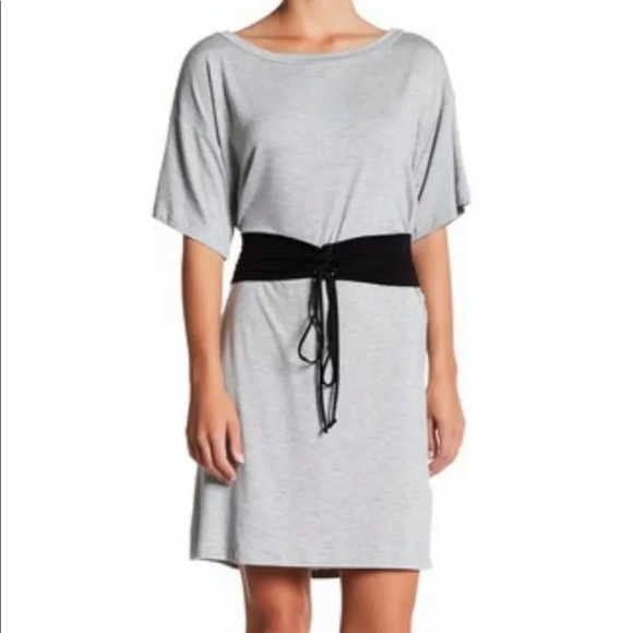 THE Vanity Room Gray Corset Stretch Dress size S - Picture 1 of 6